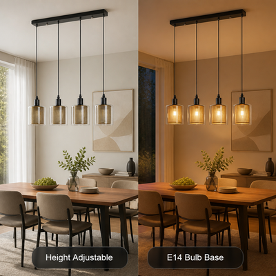 Vintage Black & Gold Double-Layer Shade Pendant Light