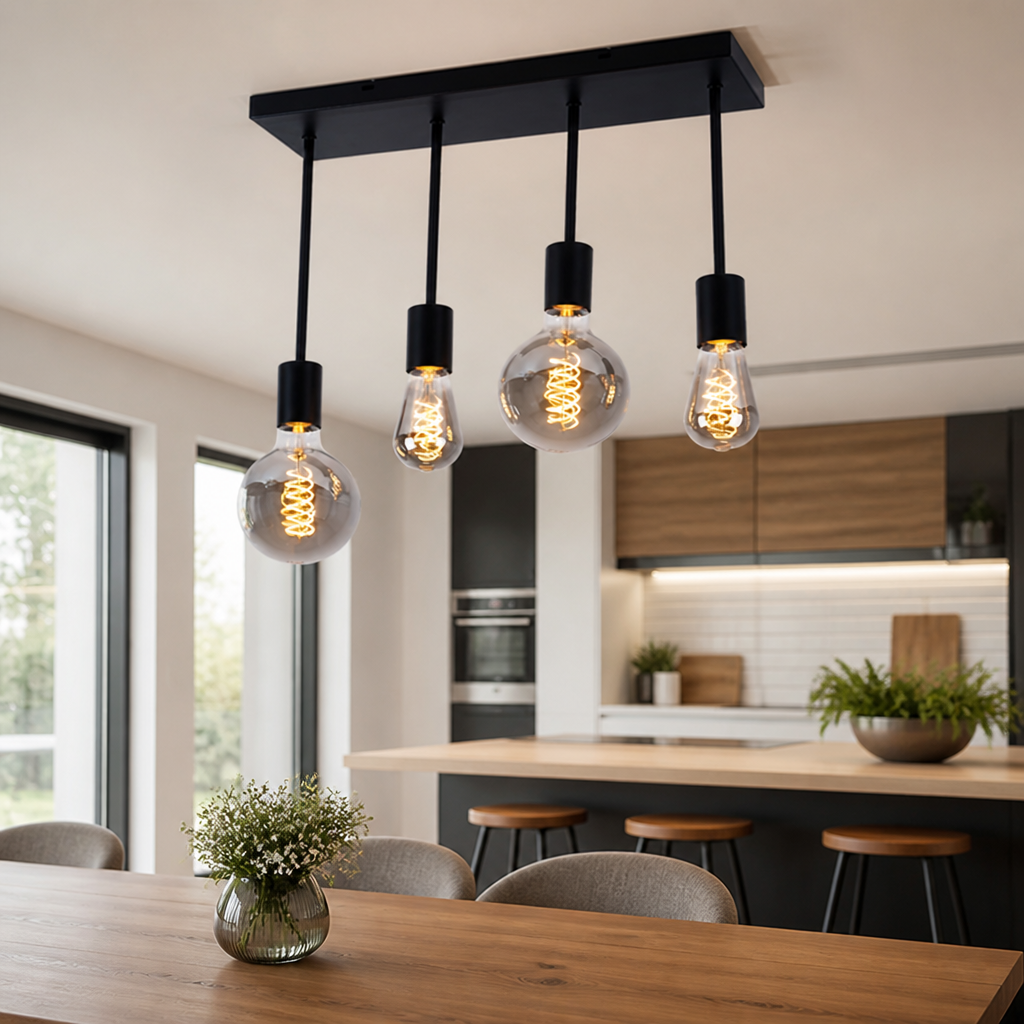 Vintage Black Spotlight Ceiling Light