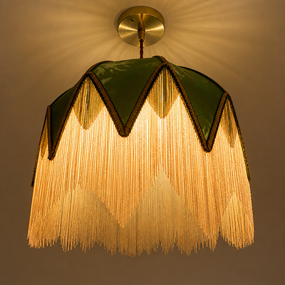 Vintage Cloth Shade Pendant Light