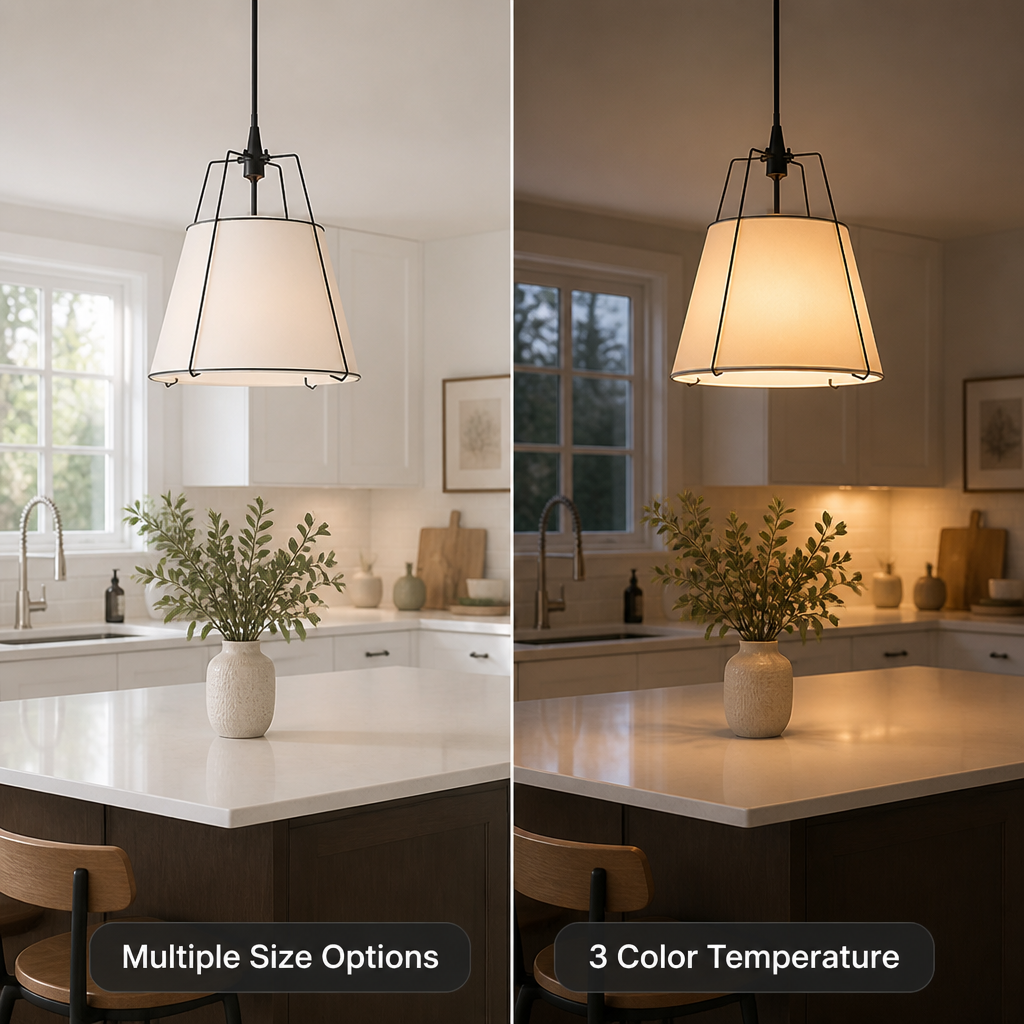 Vintage Fabric Pendant Light