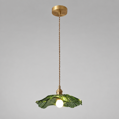 Vintage Glass Flower Shade Pendant Light