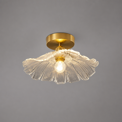 Vintage Glass Flower Shade Pendant Light