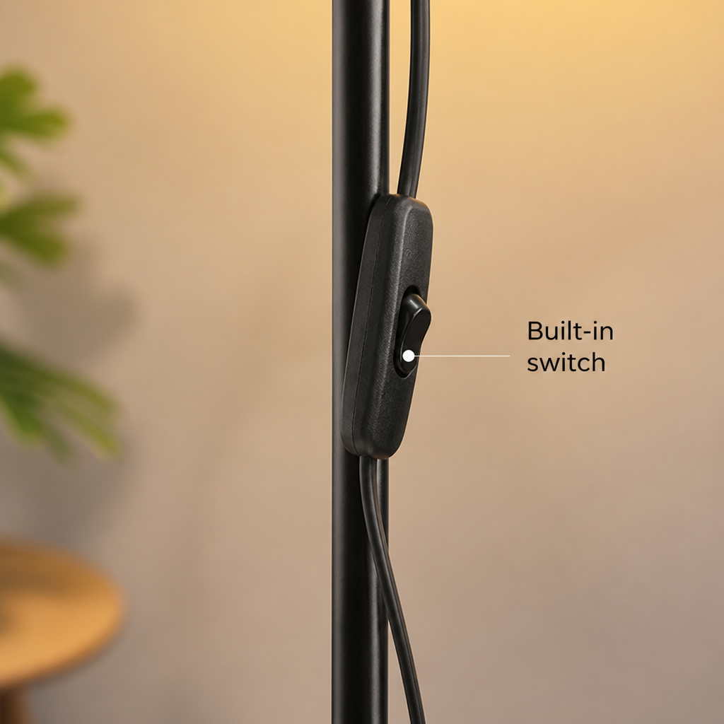 Vintage Metal & Wood Floor Lamp