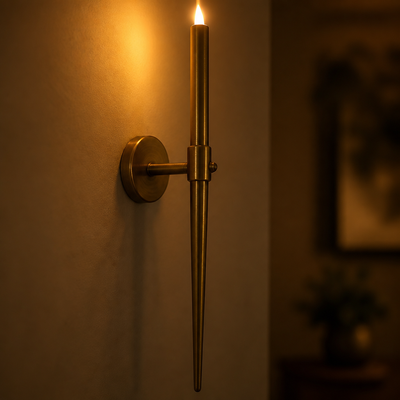 Vintage Old Bronze Wall Sconce