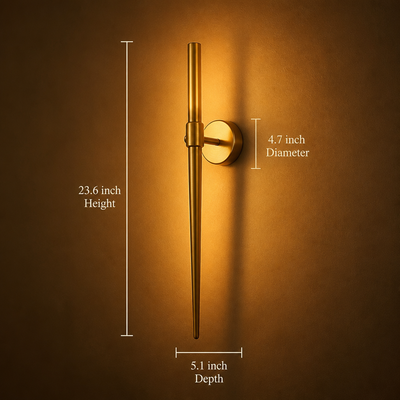 Vintage Old Bronze Wall Sconce