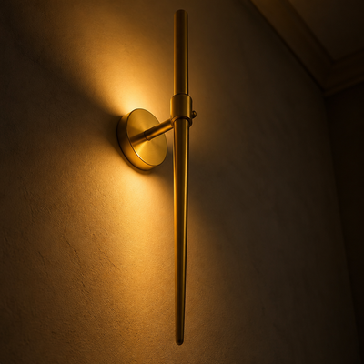 Vintage Old Bronze Wall Sconce