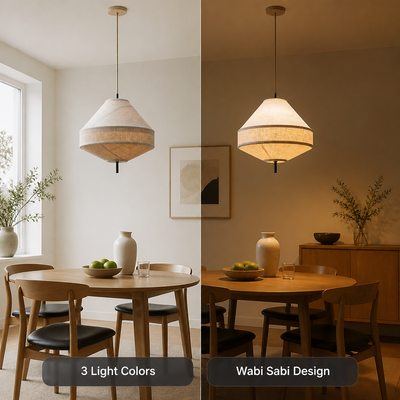 Wabi-Sabi Fabric Pendant Light