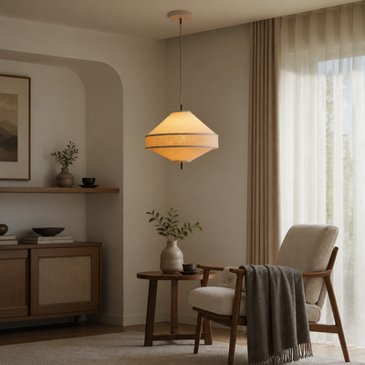 Wabi-Sabi Fabric Pendant Light