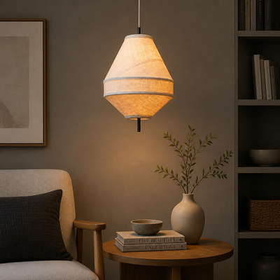 Wabi-Sabi Fabric Pendant Light