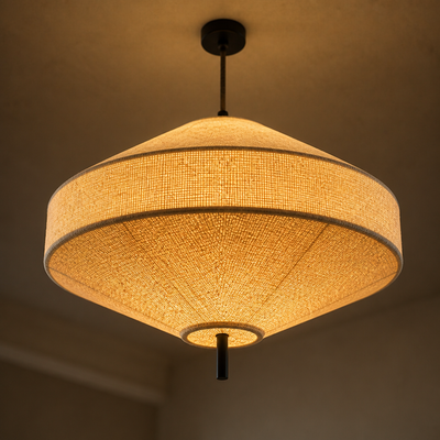 Wabi-Sabi Fabric Pendant Light