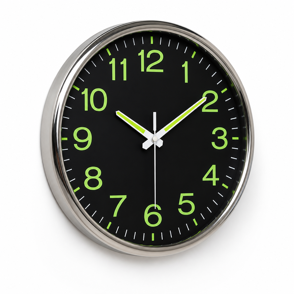 Wall Clock Silent Sweep & Luminous Dial 30 Cm