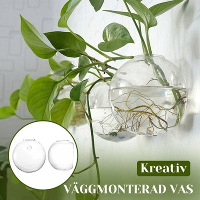 Wall Vase Drill-Free Waterproof Borosilicate Glass