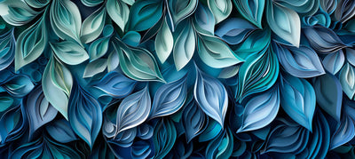 Wallpaper 3D Embossed Leaves Peel And Stick & Non-Woven