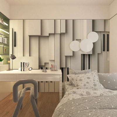 Wallpaper 3D Geometric Depth Effect Peel & Stick