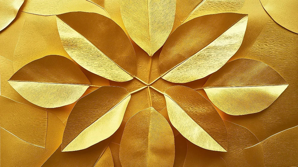 Wallpaper 3D Gold Leaf Peel-and-Stick