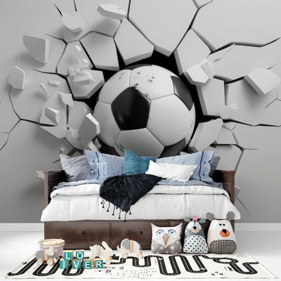 Wallpaper 3D Soccer Black & White