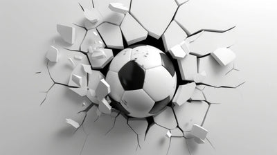 Wallpaper 3D Soccer Effect Black & White Peel-And-Stick