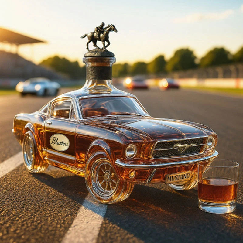Whiskey Decanter Glass Sports Car Silhouette Gift