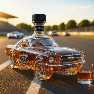 Whiskey Decanter Glass Sports Car Silhouette Gift