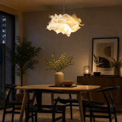 White Flower Cloud Pendant Light