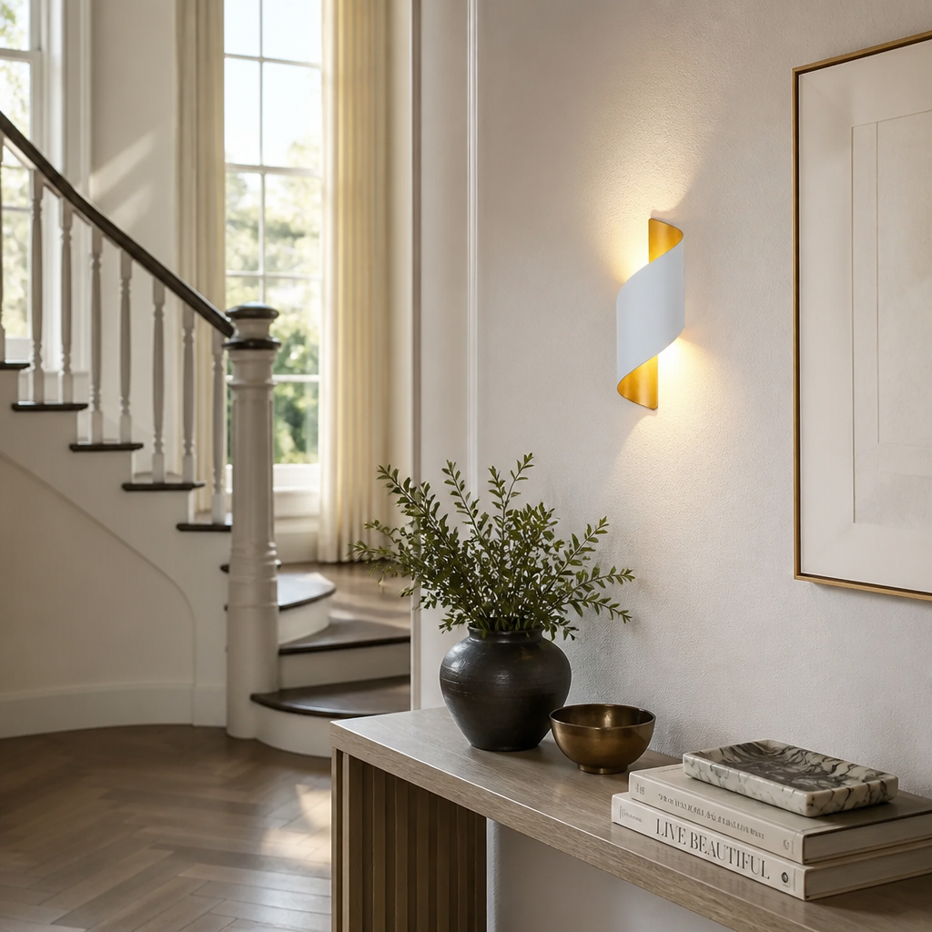 White Gold LED Outdoor Wall Light