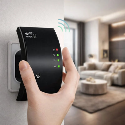 Wi-Fi Range Extender Plug-and-Play Up to 300 Mbps