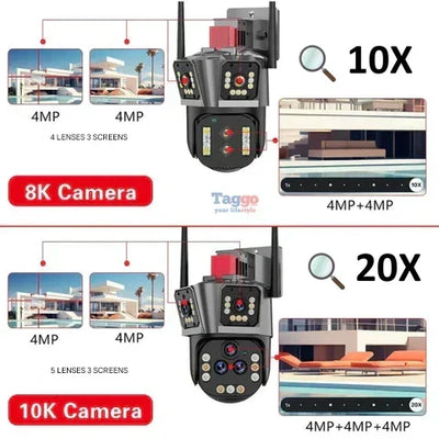 Wi-Fi Security Camera 20x Optical Multi-Lens Auto-Tracking