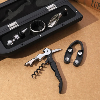 Wine Gift Set Magnetic Bottle Box Five Piece