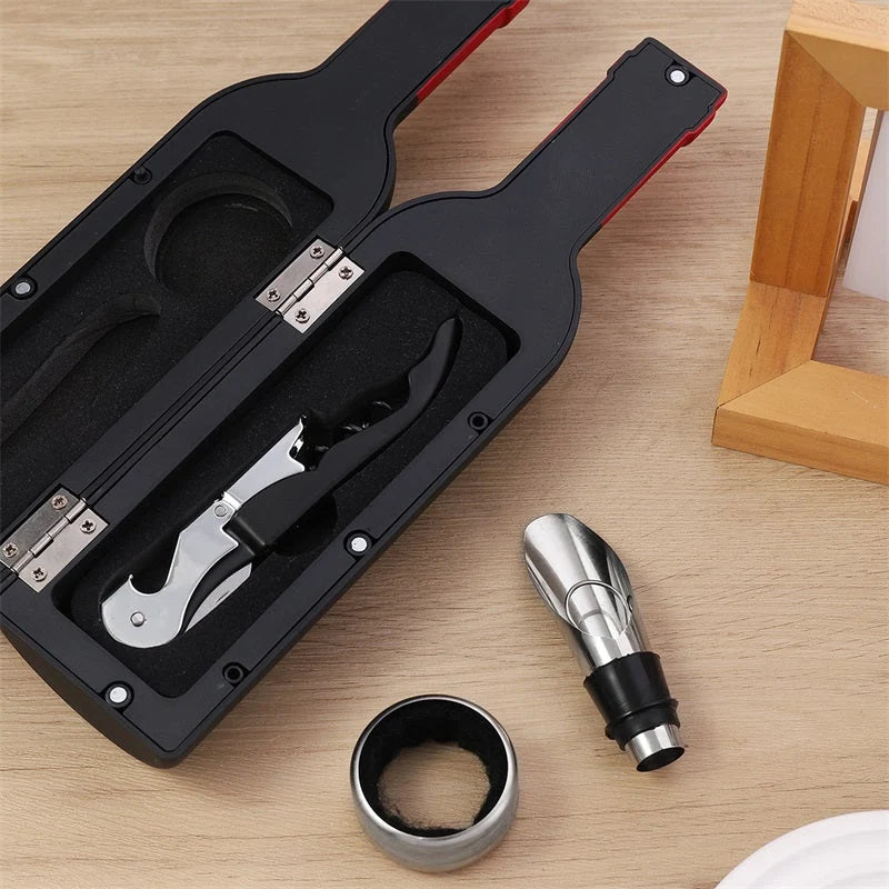 Wine Gift Set Magnetic Bottle Box Five Piece