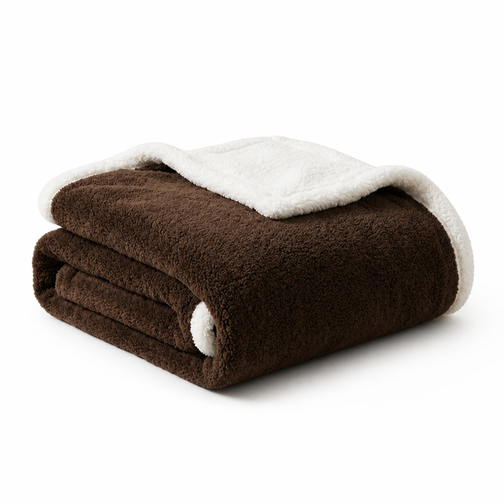 Winter Blanket Reversible Microfiber Flannel & Lambswool Water Repellent