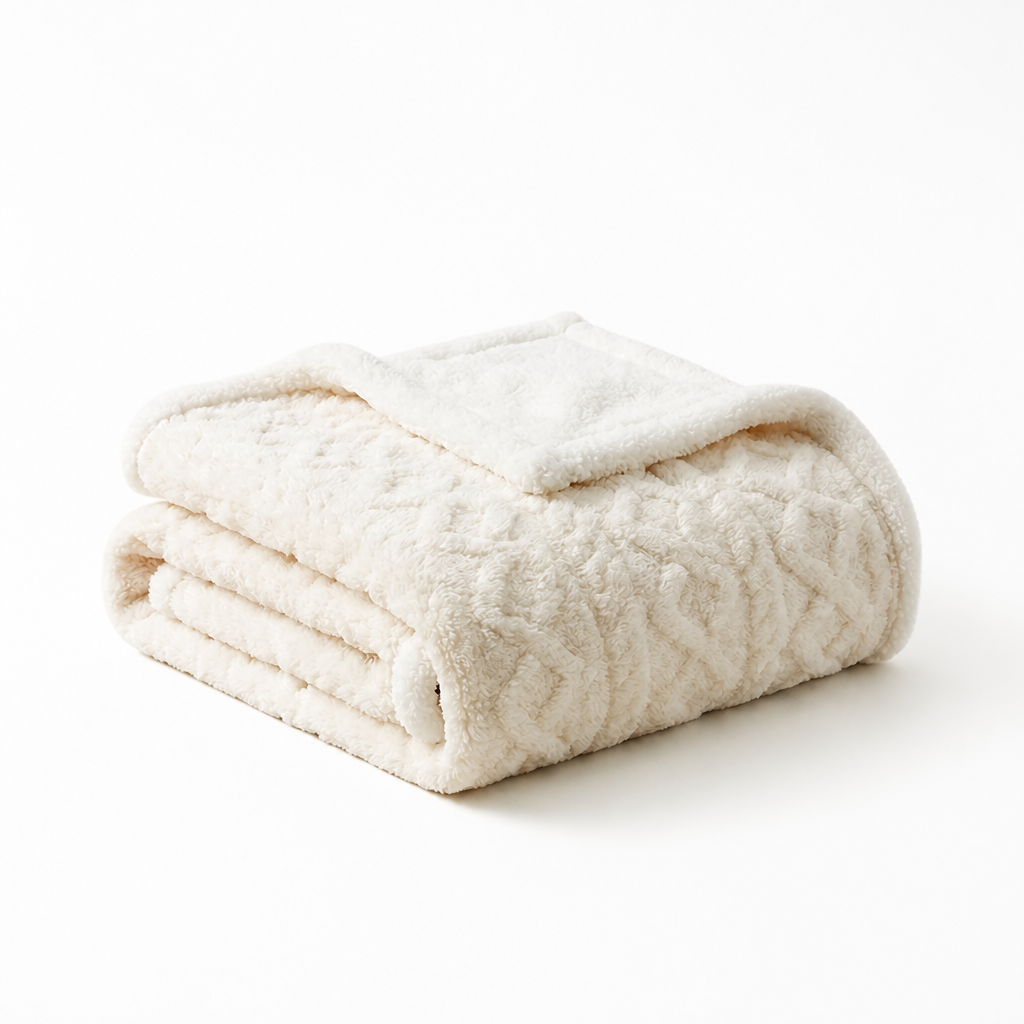 Winter Blanket Reversible Microfiber Flannel & Lambswool Water Repellent