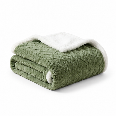 Winter Blanket Reversible Microfiber Flannel & Lambswool Water Repellent