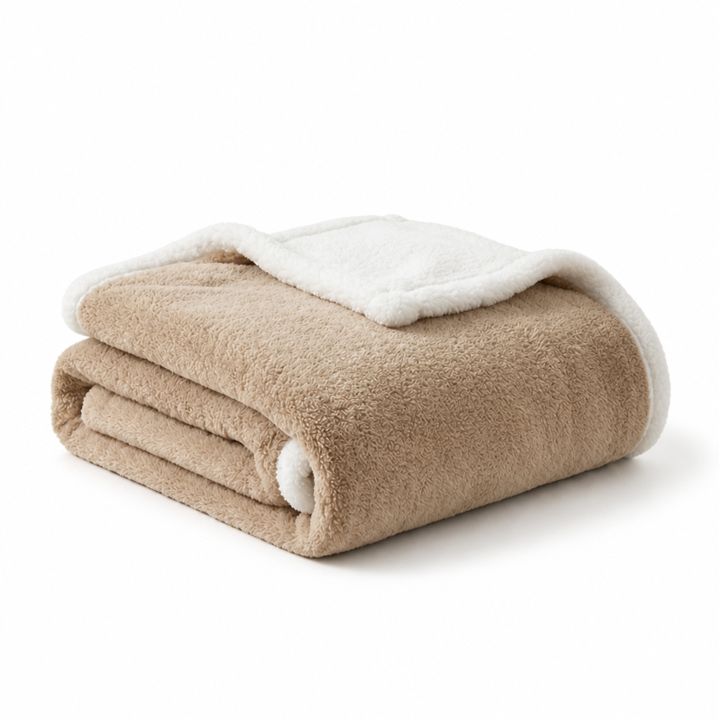 Winter Blanket Reversible Microfiber Flannel & Lambswool Water Repellent