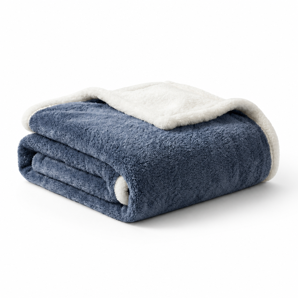Winter Blanket Reversible Microfiber Flannel & Lambswool Water Repellent