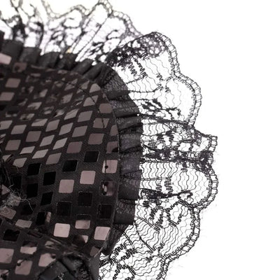 Witch Hat Feathers & Lace Trim Lightweight & Shape-Stable