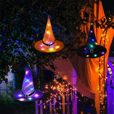 Witch Hat LED Lighted Hanging Loop
