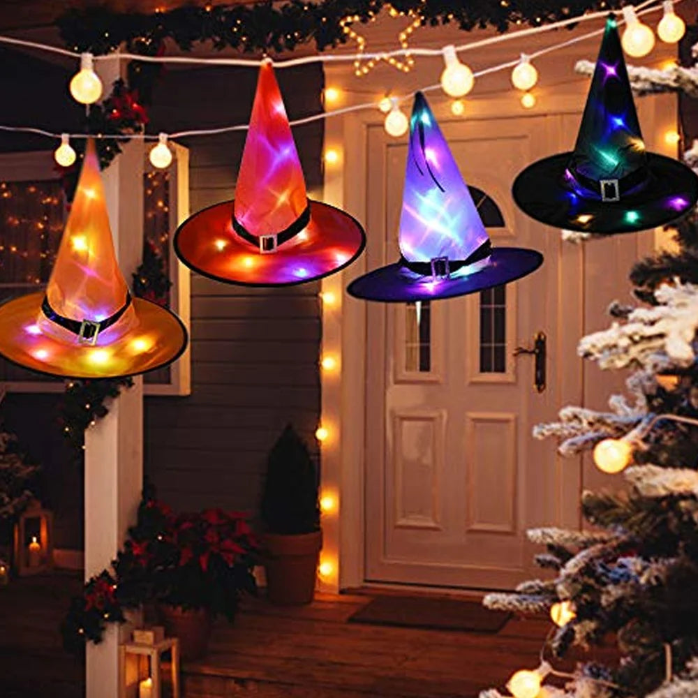 Witch Hat LED-Lit Hanging Eyelet & Stable Brim