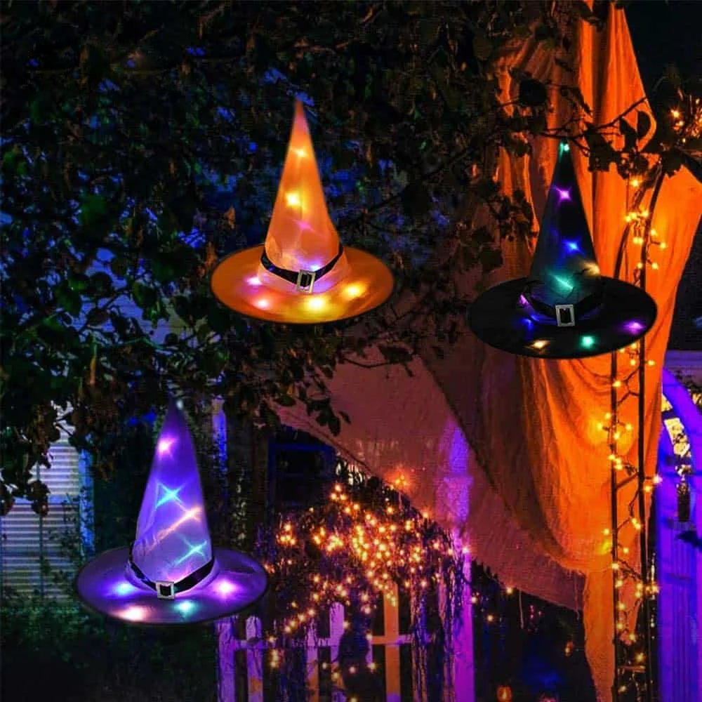 Witch Hat LED-Lit Hanging Eyelet & Stable Brim