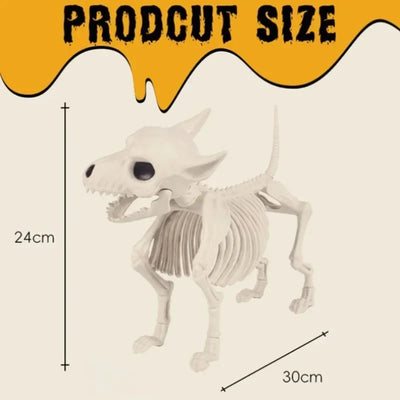 Wolf Skeleton Decoration Matte Bone Finish Weatherproof