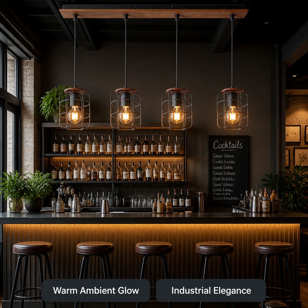 Wood Cage Pendant Light