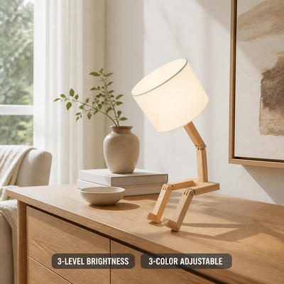 Wood Foldable Desk Lamp