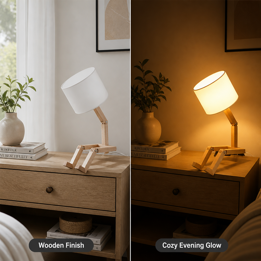 Wood Foldable Desk Lamp