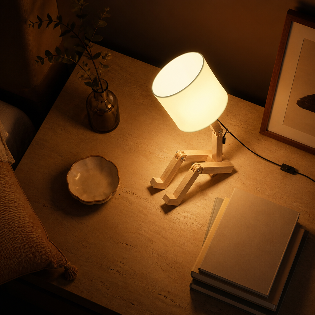Wood Foldable Desk Lamp