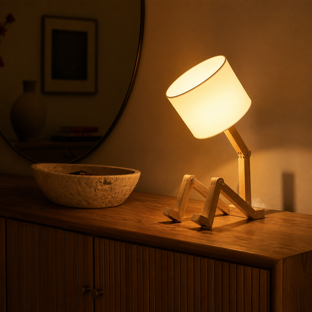 Wood Foldable Desk Lamp