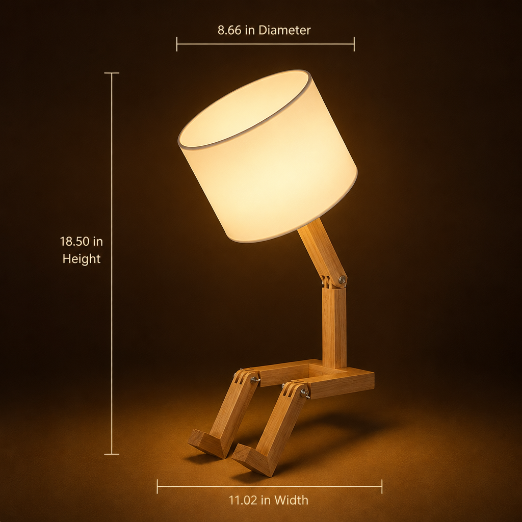 Wood Foldable Desk Lamp