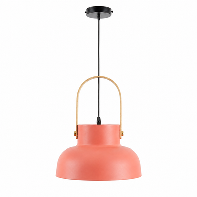 Wood-Grain Macaron Pendant Light
