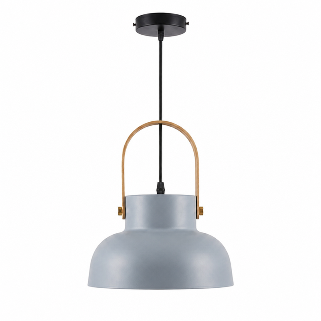 Wood-Grain Macaron Pendant Light
