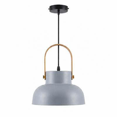 Wood-Grain Macaron Pendant Light