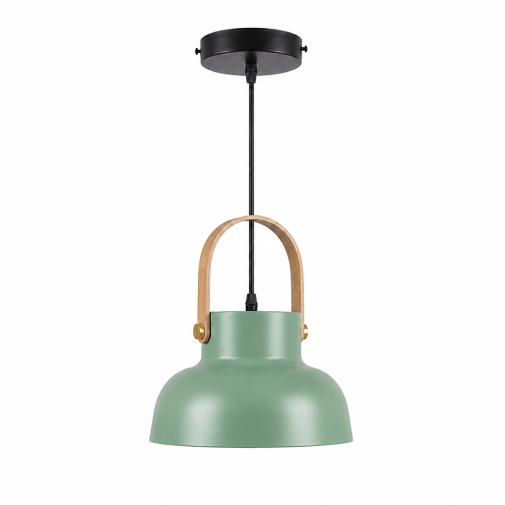 Wood-Grain Macaron Pendant Light