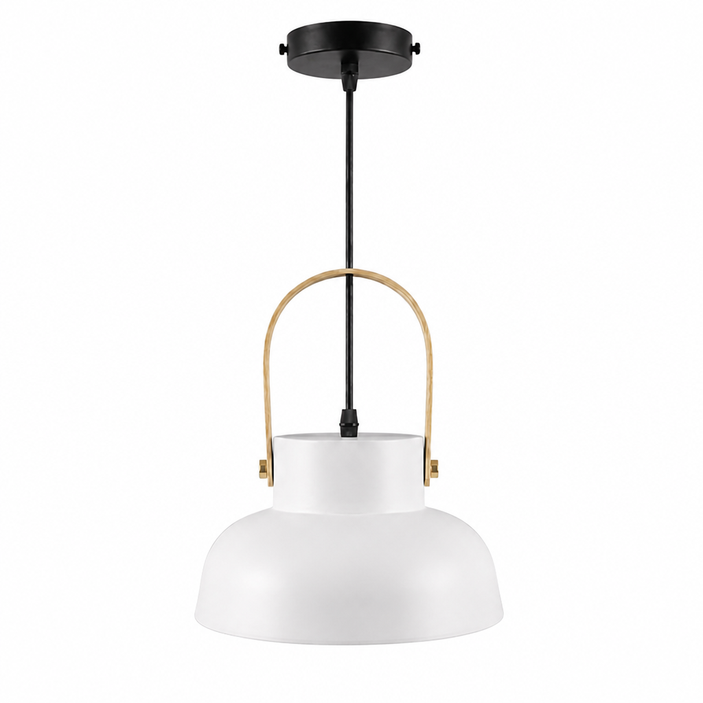 Wood-Grain Macaron Shade Pendant Light